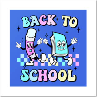Back To School Vintage Retro Fun Pencil And Book Design Posters and Art